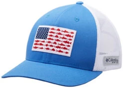 Columbia PFG Mesh Snap Back Fish Flag Ball Cap -Fishing Specialty Shop columbia 183700 pfg mesh snap back fish flag ball cap 13470.1651234923