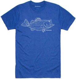 Simms Bass Line T-Shirt - Royal Heather - Large